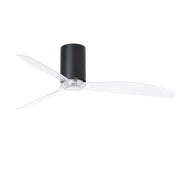 Deckenventilator MINI TUBE FAN Ø 128cm 3 Flügel Schwarz, Transparent