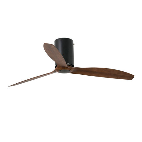 Deckenventilator MINI TUBE FAN Ø 128cm 3 Flügel Schwarz, Walnuss in modernem Design.