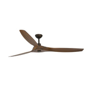 Loftsventilator MOREA Ø 152cm 3 blade brune med træblade, enkel elegance til ethvert rumdesign.