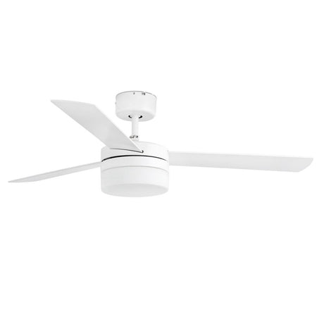 PANAY ceiling fan 2-light White, white-maple with modern design and white blades.