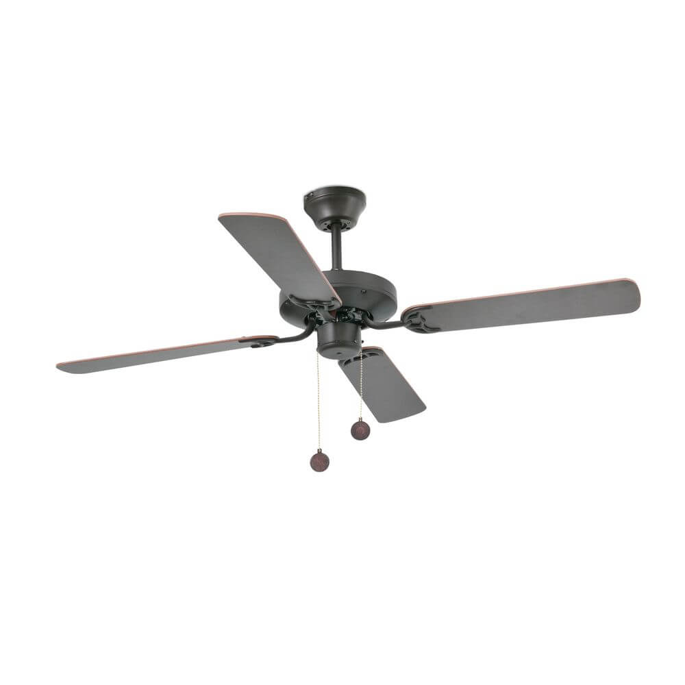 Deckenventilator YAKARTA Braun, Mahagoni Walnuss