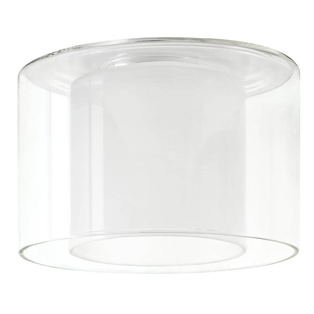 DecoSystems Deco Schirm Twice Klar Opak Glas, ideal für sanft streuendes Licht und Leuchtmittel ohne Reflektor.