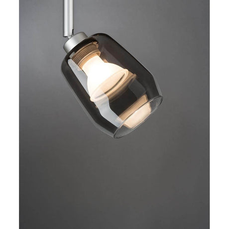 DecoSystems Abat-jour Vento fumé max. 50W, abat-jour élégants en verre intégral pour une lumière décorative.