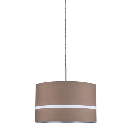 DecoSystems Stoffschirm Tessa Braun max. 50W Ø 25cm, eleganter Textilschirm für warmes Licht und gemütliche Atmosphäre.