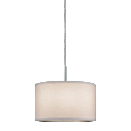 DecoSystems Stoffschirm Tessa Creme max. 50W Ø 25cm hängende Textilpendelleuchte für warme Atmosphäre.