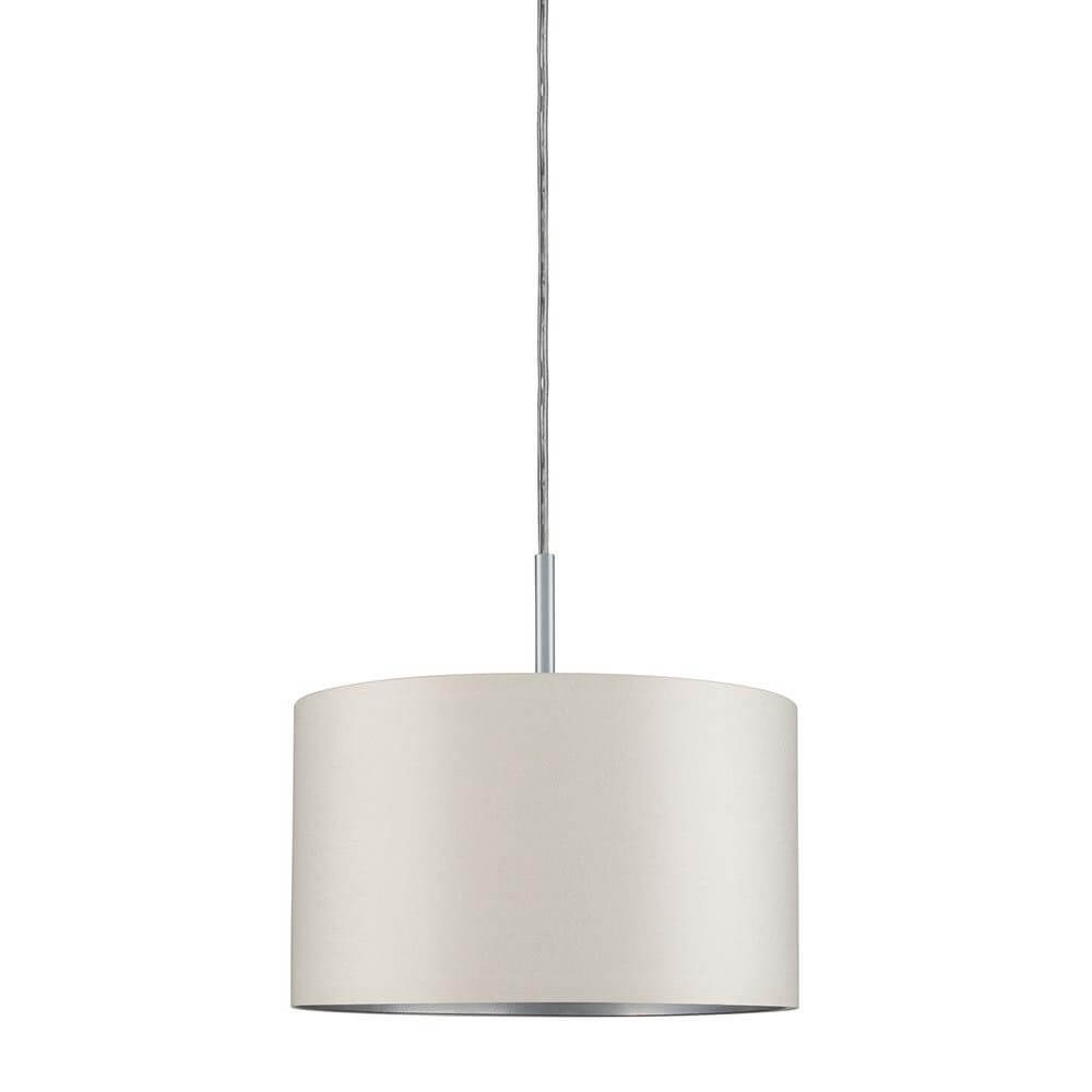 DecoSystems Stoffschirm Tessa Creme max. 50W Ø 25cm Hängelampe für gemütliche Atmosphäre im Wohnraum.