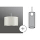 DecoSystems Stoffschirm Tessa Creme max. 50W Ø 25cm – elegante Hängeleuchte für warmes Licht und gemütliche Atmosphäre.