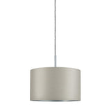 Moderne DecoSystems Stoffschirm Tessa Grau mit Ø 25cm, für warmes Licht und gemütliche Atmosphäre.