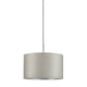 DecoSystems Stoffschirm Tessa Grau max. 50W Ø 25cm hängende Lampe mit grauem Textilschirm