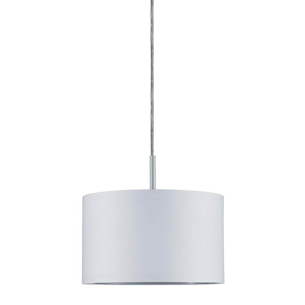 DecoSystems Stoffschirm Tessa Weiß max. 50W Ø 25cm. Moderner Textilschirm für gemütliches Licht im Wohnraum.