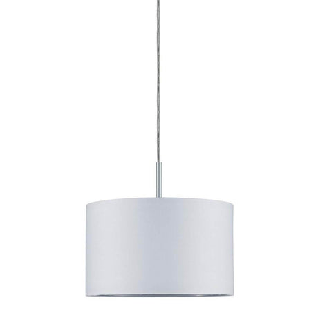 DecoSystems Stoffschirm Tessa Weiß max. 50W Ø 25cm. Moderner Textilschirm für gemütliches Licht im Wohnraum.