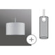 DecoSystems Stoffschirm Tessa Weiß max. 50W Ø 25cm - eleganter Pendelleuchte mit modernem Design
