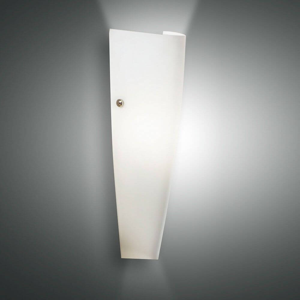 Dedalo Glas Wandleuchte in formschönen Design Weiß, elegante Wandlampe aus Glas, IP44-Spritzwassergeschützt.