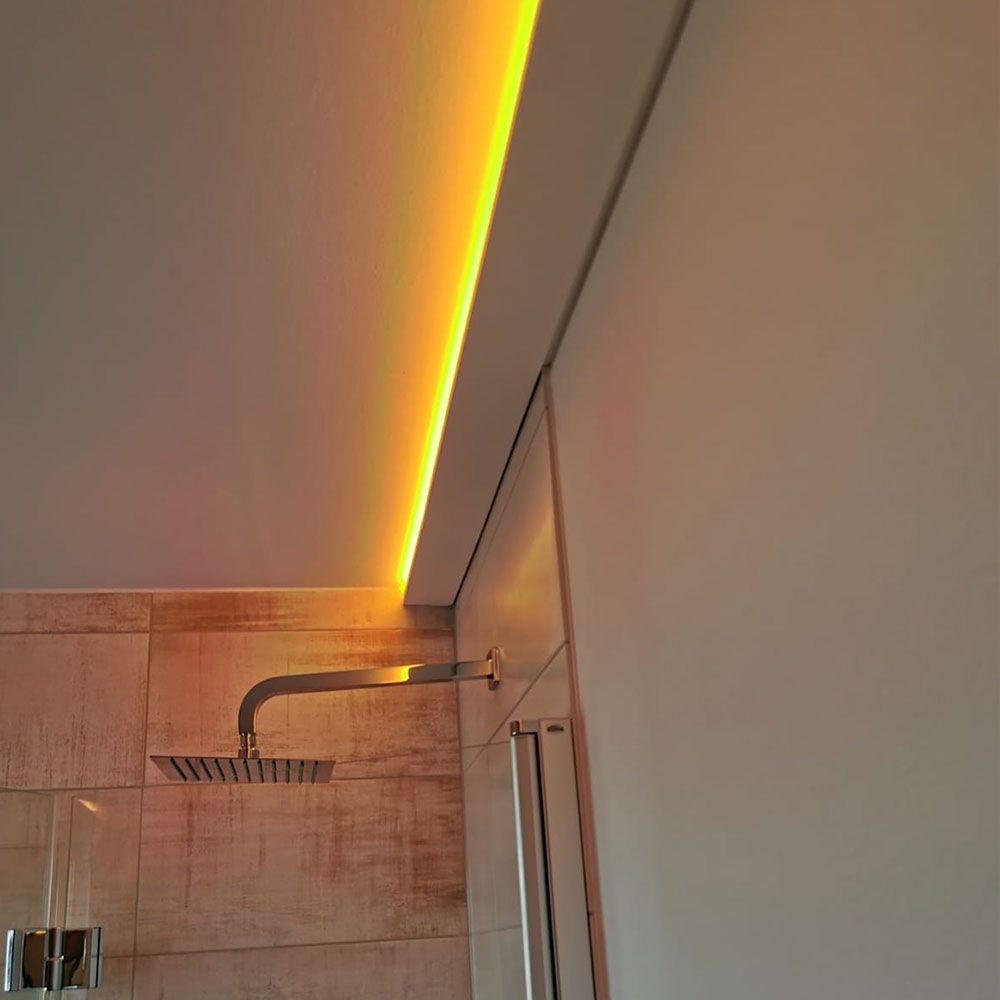 Dekor-Profil S 6cm Stuckleiste 1,2 m indirekt Wand oder Decke