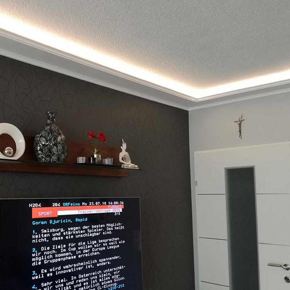 Musterstück - 20cm für Dekor-Profil L Stuckleiste indirekt