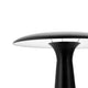 Design Tischlampe Shelter Ø 41cm Schwarz - Detailaufnahme des Lampenschirms und Fußes.