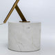 Design Tischleuchte Soul aus Marmor mit elegantem Marmorfuß im Midcentury-Modern-Style.