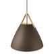 Strap 48 Hängeleuchte Ø 48cm mit 2 Lederriemen Beige - moderne Pendelleuchte mit konischem Design