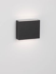 Dewi LED Außenwandleuchte 3000K Anthrazit IP65 - moderne kubische Außenleuchte für Fassade und Terrasse