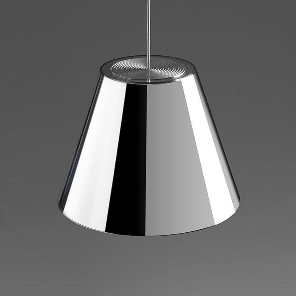 Rotaliana Dina LED-Pendelleuchte Ø 20cm Chrom in modernem, glänzendem Design, ideal für stilvolle Innenräume.