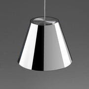 Rotaliana Dina LED-suspension Ø 20 cm chromée au design moderne et brillant, idéale pour des intérieurs élégants.