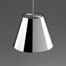 Rotaliana Dina LED-Pendelleuchte Ø 20cm Chrom in modernem, glänzendem Design, ideal für stilvolle Innenräume.