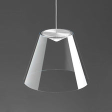 Rotaliana Dina LED-Pendelleuchte Ø 20cm Transparent, elegante lichtdurchlässige Hängeleuchte aus klarem Material.