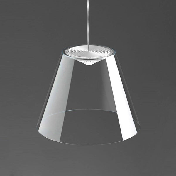 Rotaliana Dina LED-Pendelleuchte Ø 20cm Transparent, elegante lichtdurchlässige Hängeleuchte aus klarem Material.