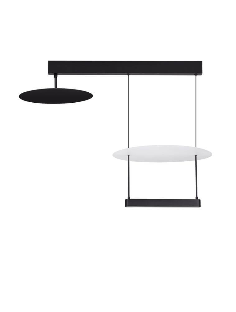 Diona LED Deckenleuchte 2-flammig 3000K Schwarz, Weiß mit puristischem Design und harmonischer Lichtgestaltung.