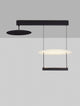 Diona LED Deckenleuchte 2-flammig 3000K Schwarz, Weiß mit minimalistischen Design und warmweißem Licht.