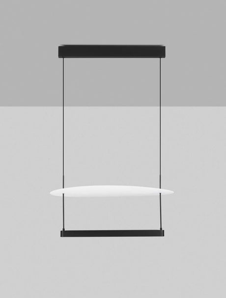 Diona LED Pendelleuchte Ø 60cm Schwarz, Weiß mit 2700K warmweißem Licht und minimalistischem Design