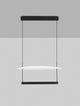 Diona LED Pendelleuchte Ø 60cm Schwarz, Weiß in modernem, minimalistischem Design