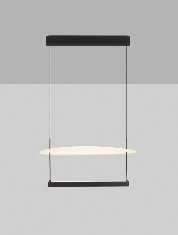 Diona LED Pendelleuchte Ø 60cm Schwarz, Weiß - moderne Pendelleuchte mit stilvollem Design aus Aluminium.