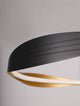 Dobi LED Pendelleuchte 2700, 5000K Schwarz, Gold mit modernen Designelementen aus Aluminium.