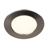 Downlight DL 126 LED rund Metall-Gebürstet 2,8W Warmweiß 12V