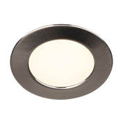 Downlight DL 126 LED rund Metall-Gebürstet 2,8W Warmweiß 12V, flache Einbauleuchte