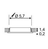 Downlight DL 126 LED rund Metall-Gebürstet 2,8W Warmweiß 12V
