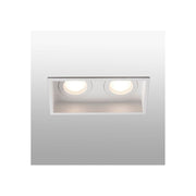 Downlight HYDE med 2 flammer GU10 IP44 hvit med to lyskilder i moderne design.