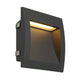 Downunder OUT LED L Wandeinbauleuchte anthrazit mit SMD LED und blendfreiem Lichtaustritt.