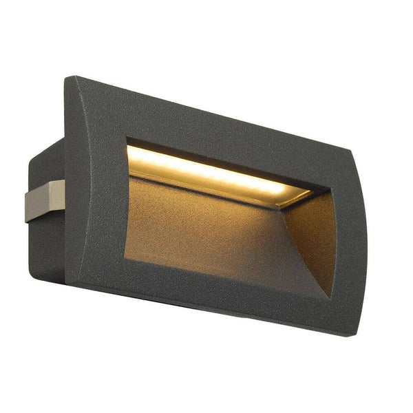 Downunder OUT LED M Wandeinbauleuchte anthrazit, elegante LED Außenleuchte mit indirektem, blendfreiem Licht