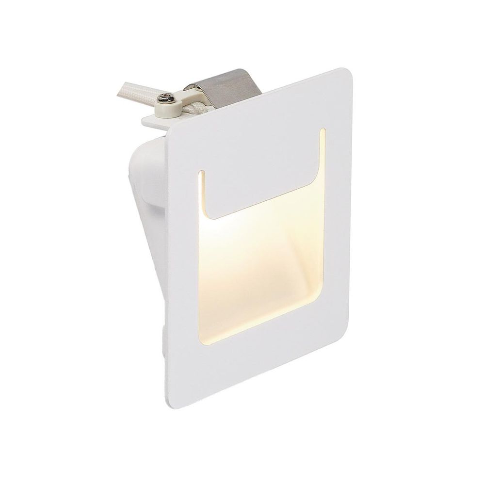 Downer pure recessed lamp angular white 3.5W LED warm white 80x80mm