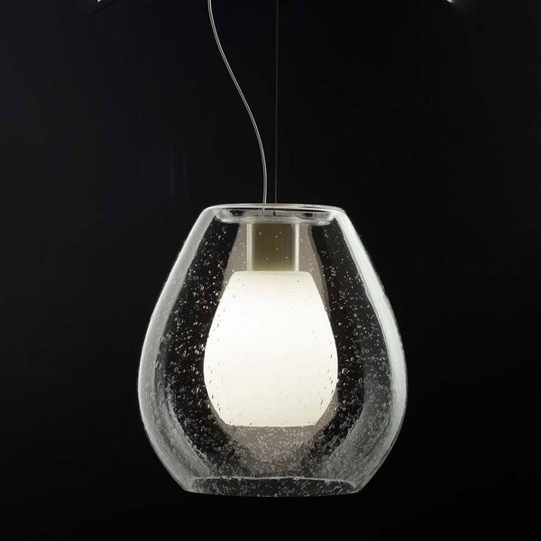 Casablanca Glas-Hängelampe Bagan, moderne Pendelleuchte aus Glas für Esszimmer und Treppenhaus
