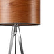 Dreibeinstehlampe Atticus 150cm Deutsche Eiche mit runden Echtholzfurnier und elegantem Stativ.