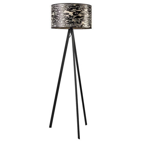Trepot gulvlampe Atticus 150 cm Nero med rund skjerm og elegant design på et stabilt stativ