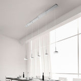 Dunk LED Pendelleuchte 136cm Dimmbar & längenjustierbar Alu-Gebürstet