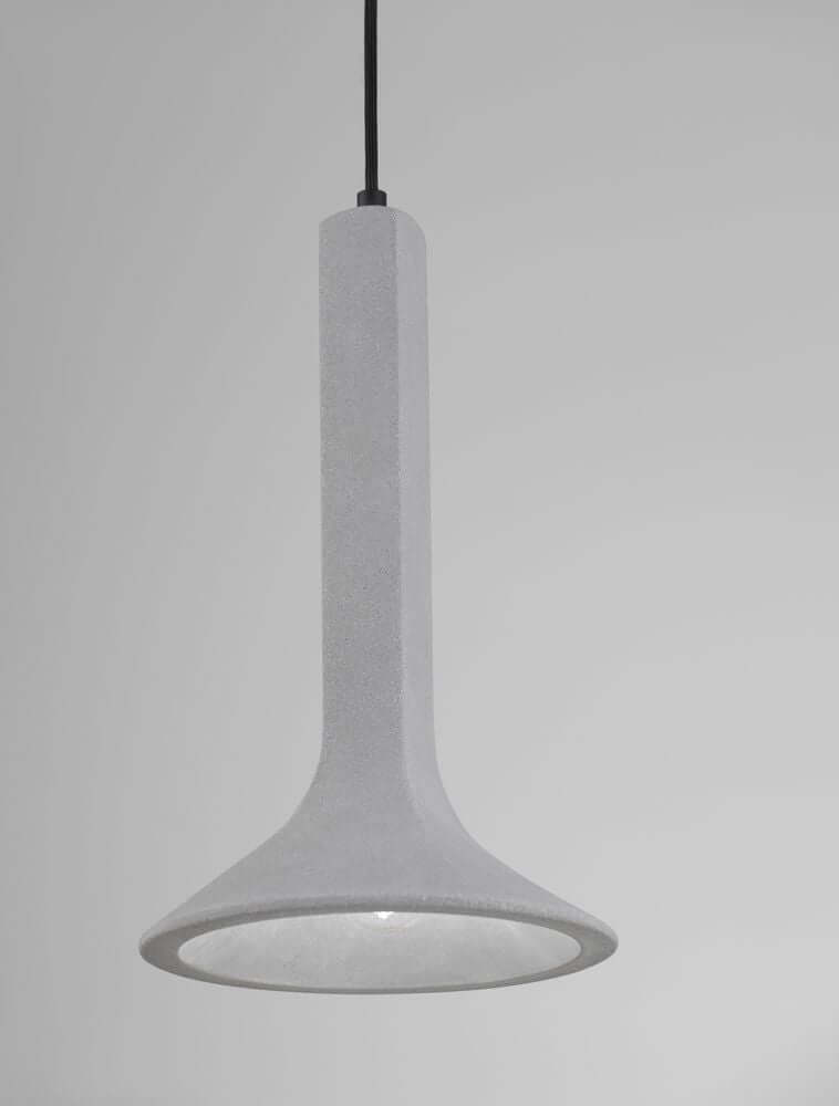Dylan Pendelleuchte E14 Grau mit grauem konischen Metallschirm für modernes Nordic-Design.