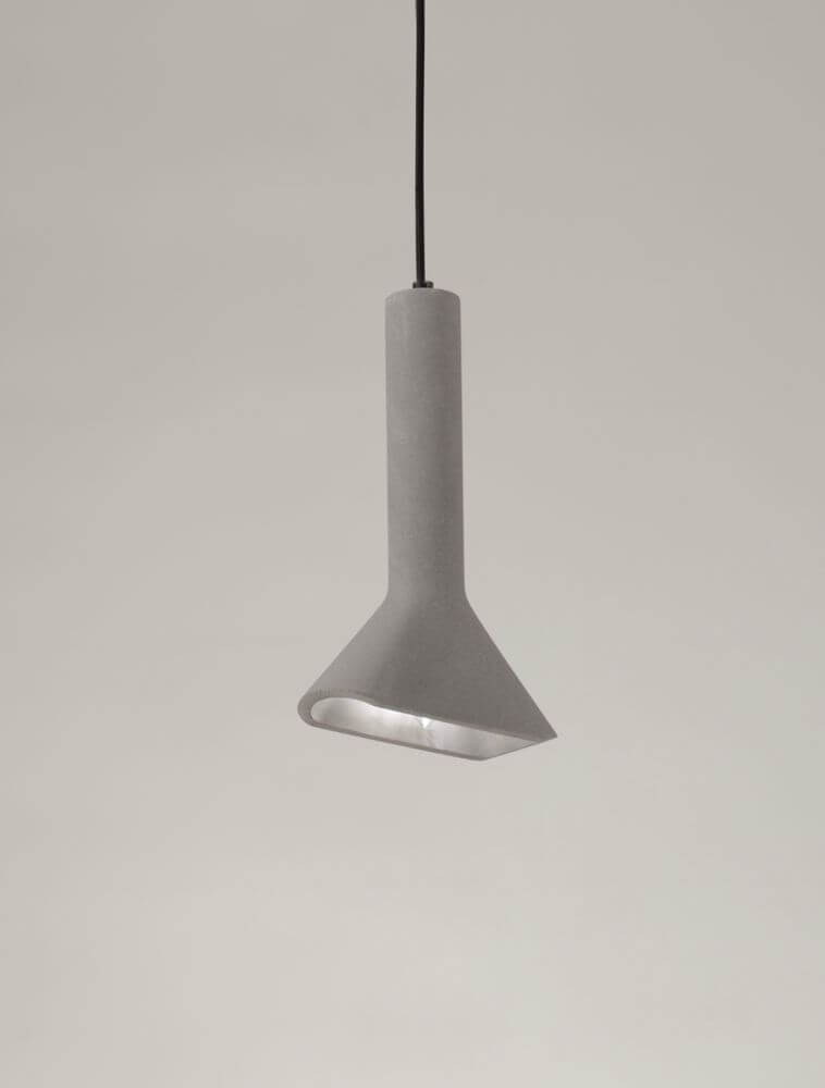 Dylan Pendelleuchte E14 Grau - moderne Hängelampe im Nordic-Design mit grauem Metallschirm.