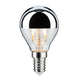 E14 2,6W LED Tropfen Silber 2700K Kopfspiegel
