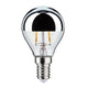 E14 2,6W LED Tropfen Silber 2700K Kopfspiegel