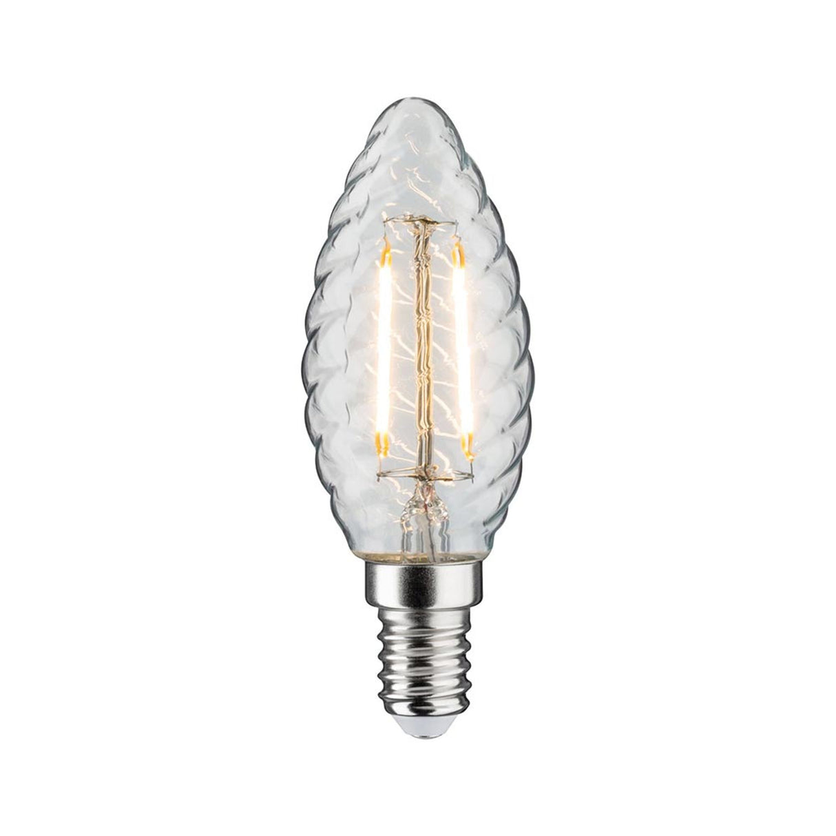 E14 2,6W Vintage LED Kerze gedrehtes Glas 2700K Klar